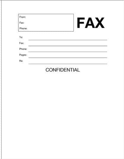 Fax Word Template 6941