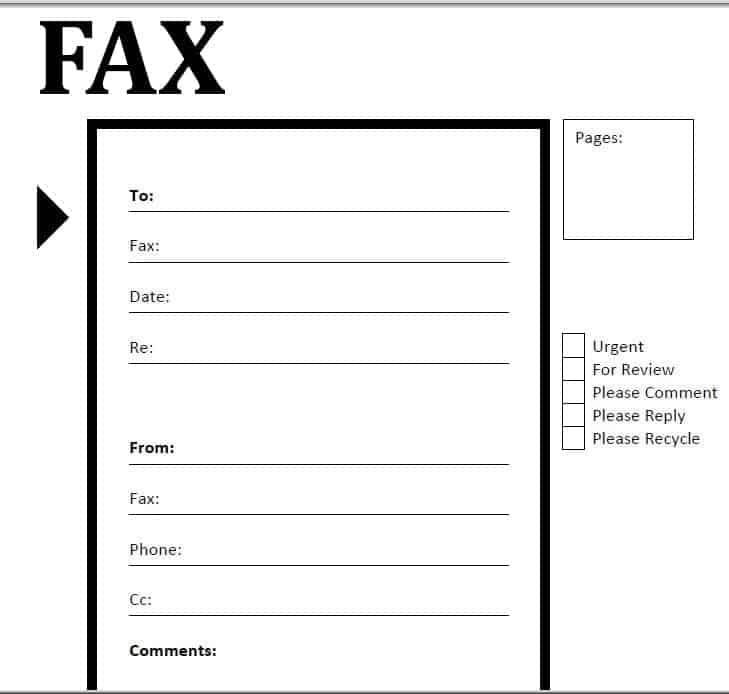 Fax Word sample 3941