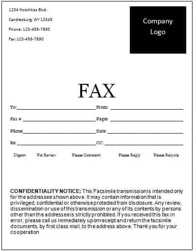Fax Word sample 4941