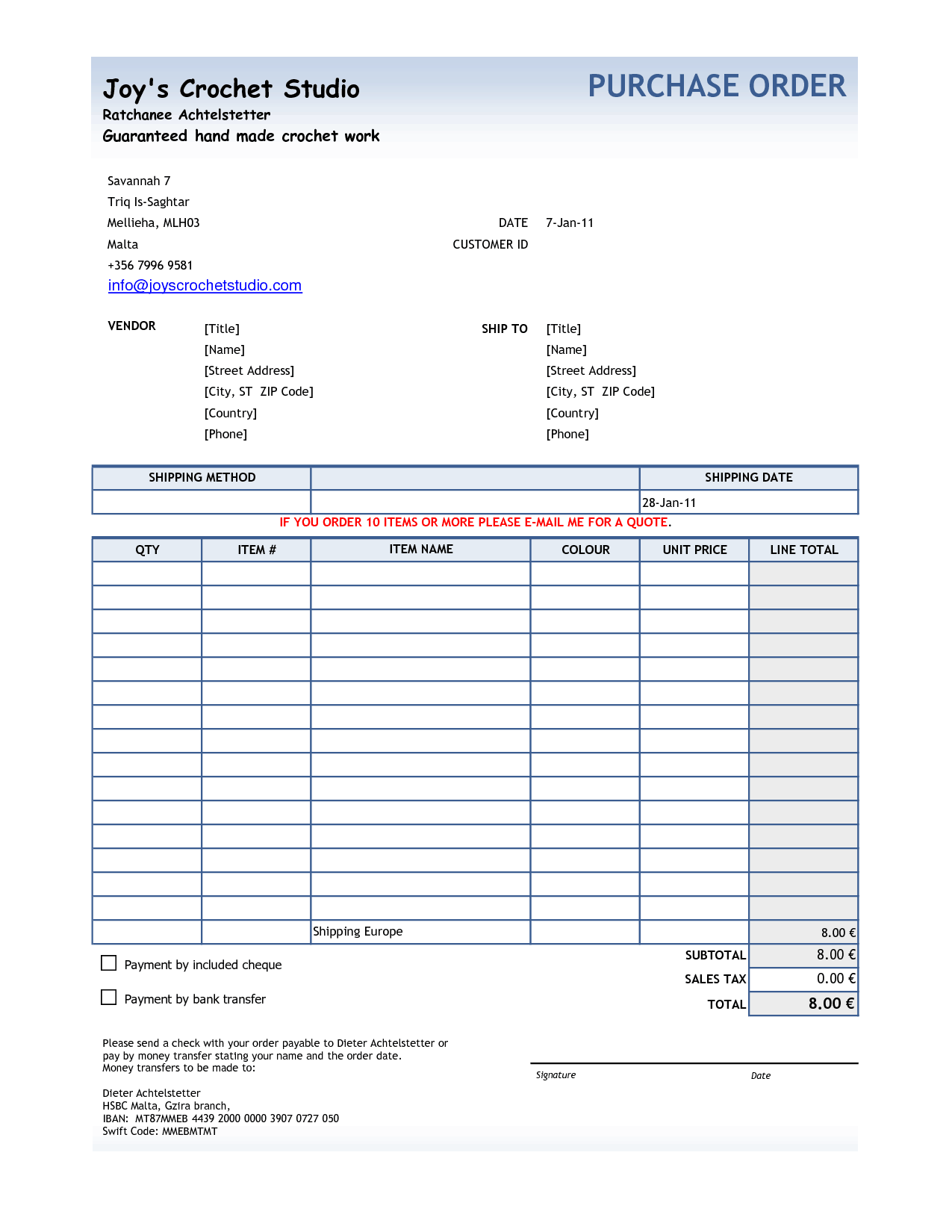 31 Free Purchase Order Templates In Word Excel Pdf