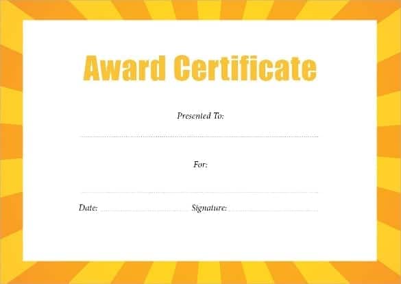 award certificate template 2574