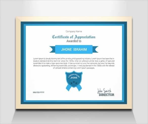 award certificate template 28744