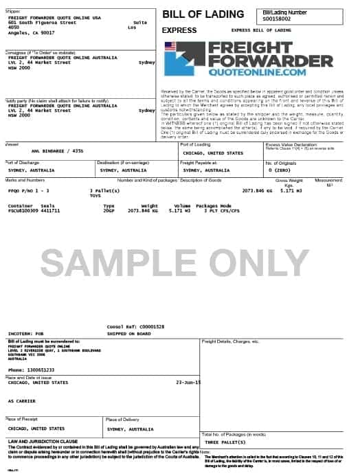 21+ Free Bill of Lading Template Word Excel Formats