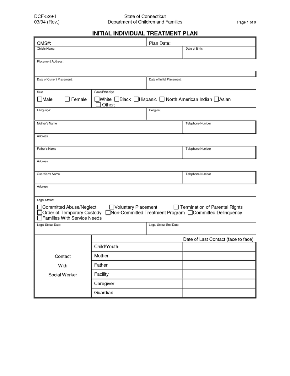 38 Free Treatment Plan Templates In Word Excel Pdf