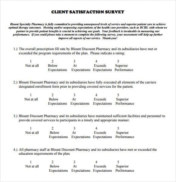 Satisfaction Survey sample 11.41