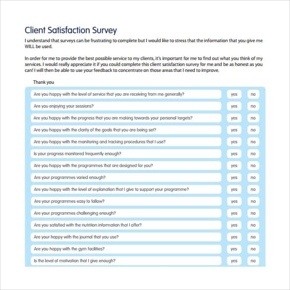 Satisfaction Survey sample 9941