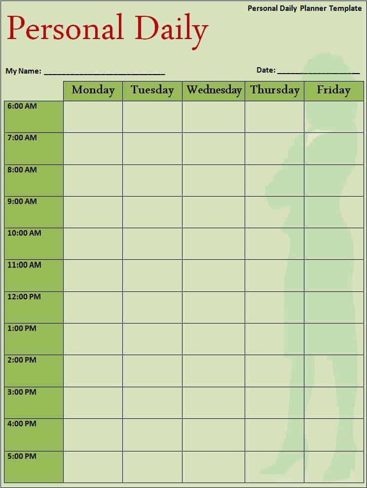 21 Free Daily Schedule Template Word Excel Formats