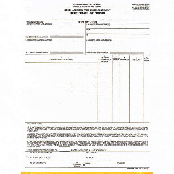 Certificate of Origin example 21.641