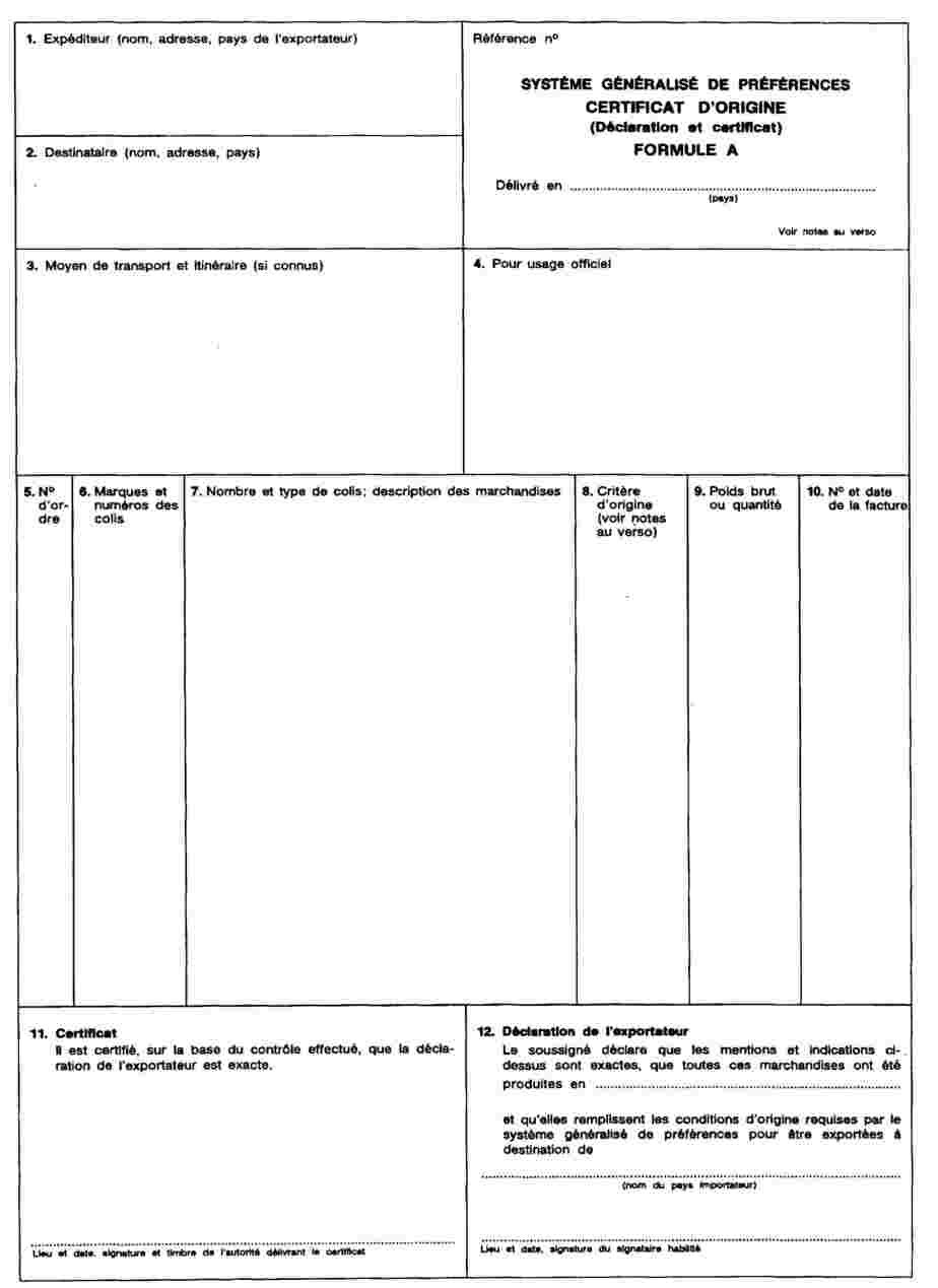 Certificate of Origin example 28.941