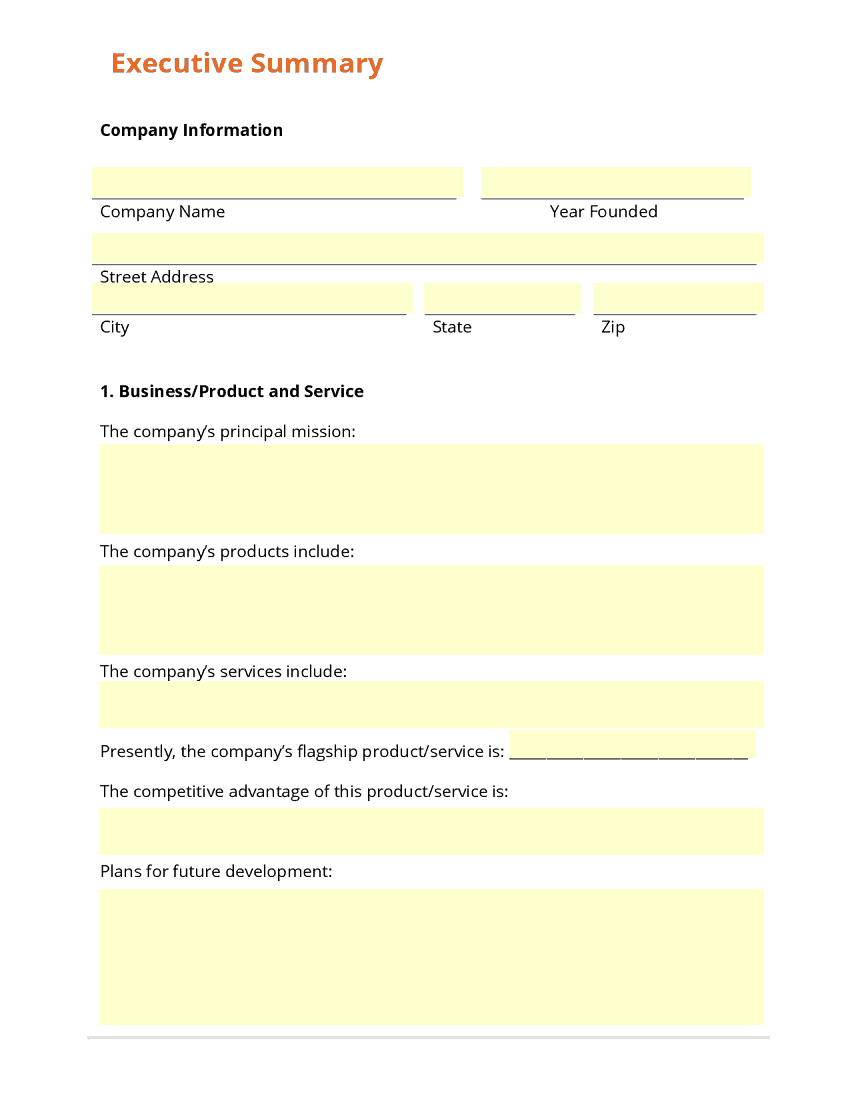Free Executive Summary Template from www.templatesdoc.com