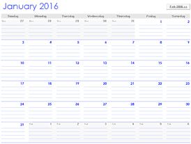 Monthly Calendar Template 5974
