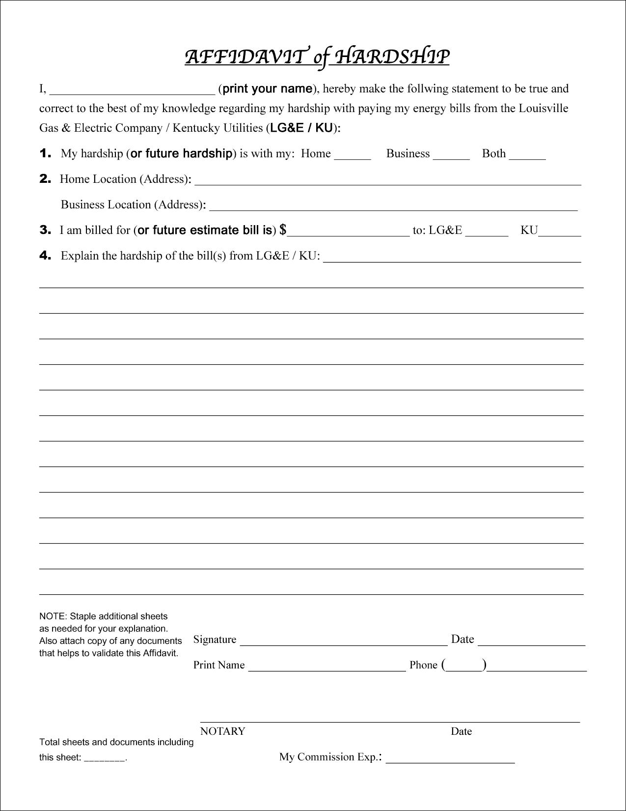 33-free-affidavit-form-templates-in-word-excel-pdf