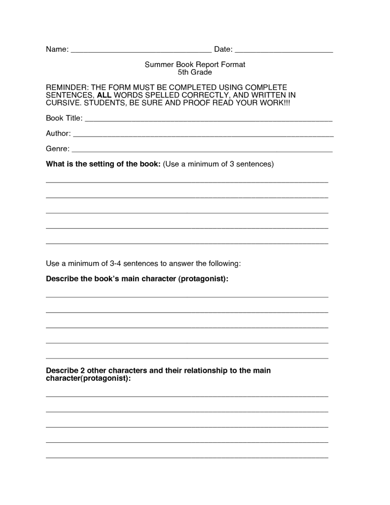 21+ Free 37+ Free Book Report Templates Word Excel Formats