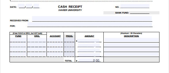 cash receipt example 67941