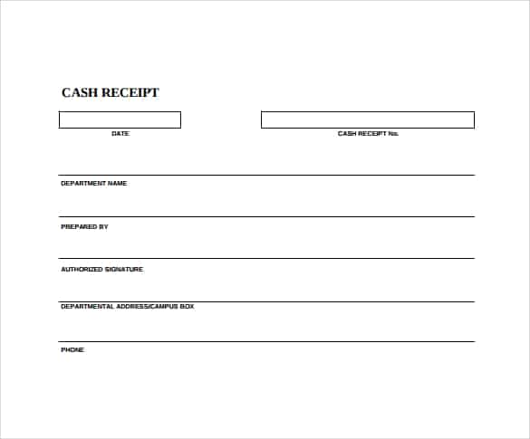 cash receipt template 741