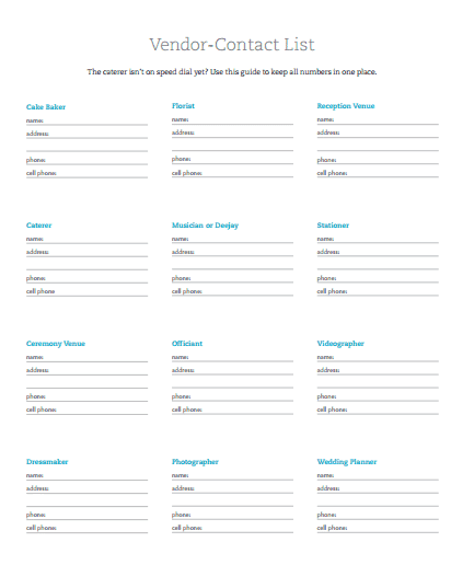 Vendor List Template from www.templatesdoc.com