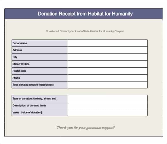 donation form example 541