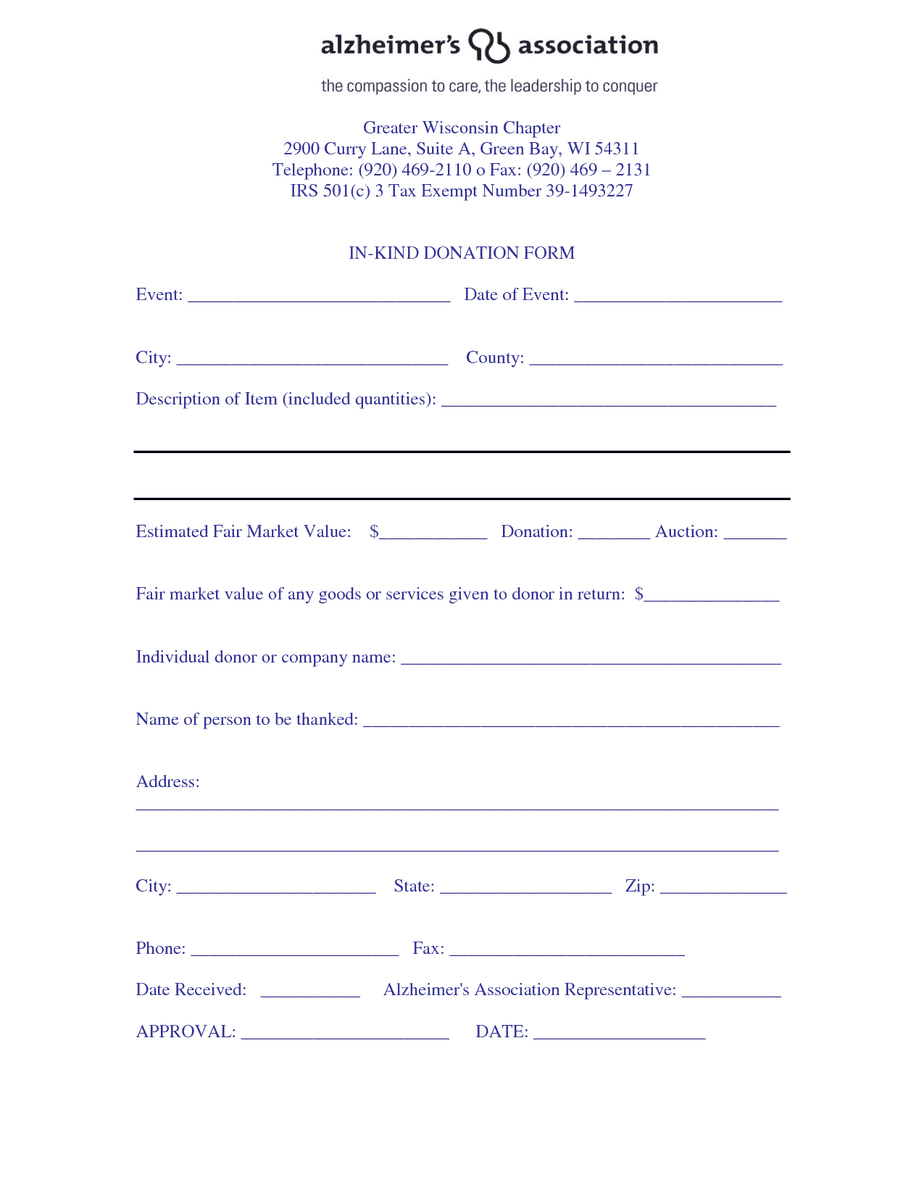 donation form example 69741