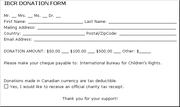 donation form example 9741