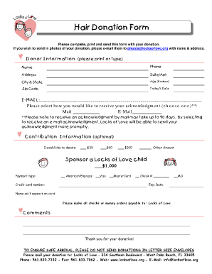 donation form template 8974