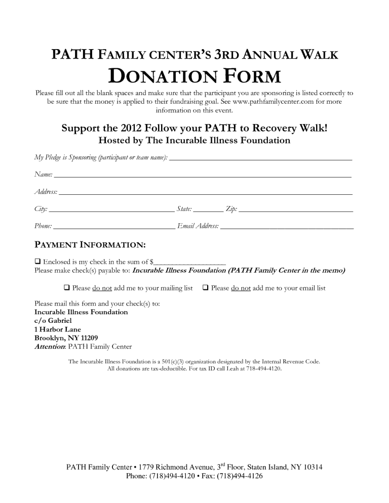 21+ Free 36+ Free Donation Form Templates Word Excel Formats