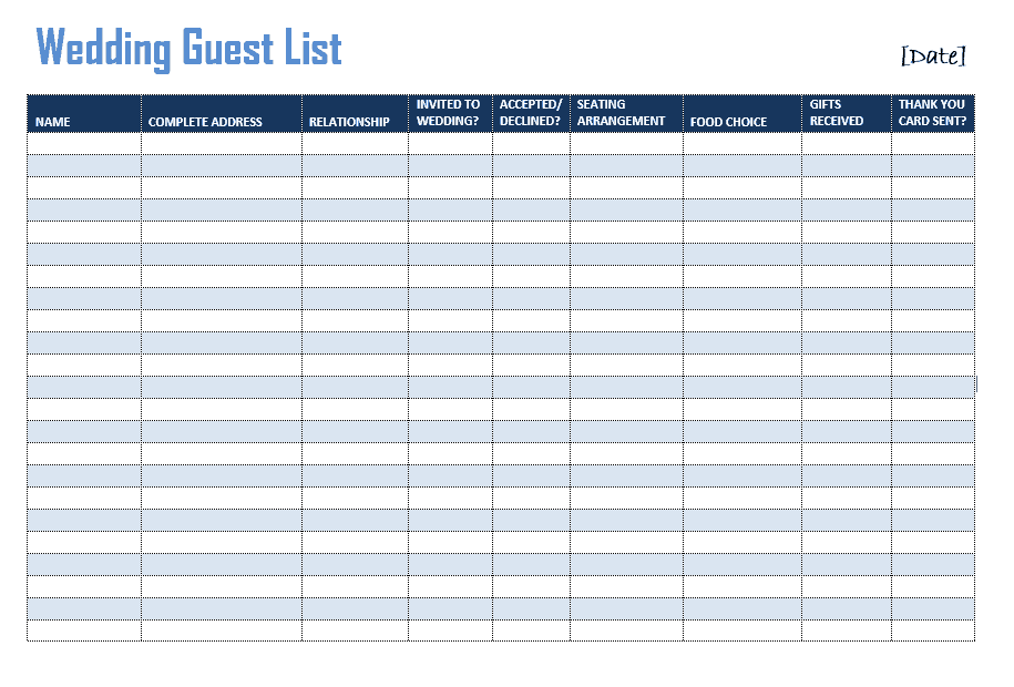 guest list format 49741