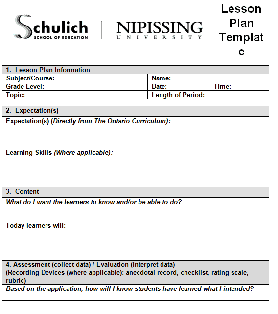 Basic Lesson Plan Template Word from www.templatesdoc.com