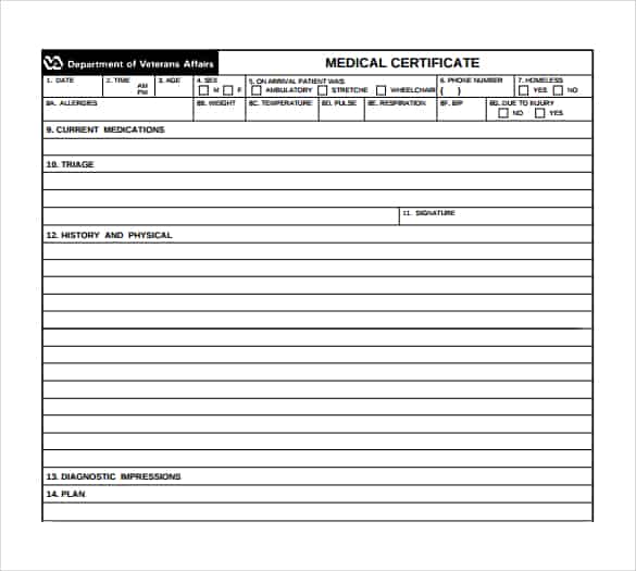 medical certificaet example 17.941