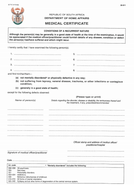 medical certificaet template 49741