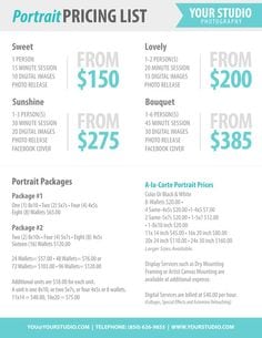 price list sample 17.641