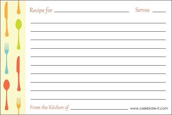 recipe card sample 9741