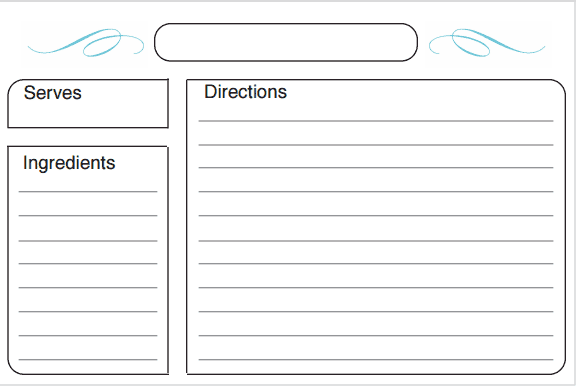 recipe card template 49746