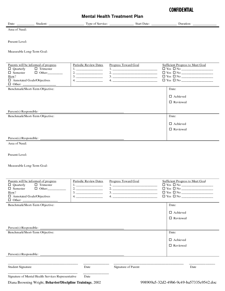 21+ Free 38+ Free Treatment Plan Templates Word Excel Formats