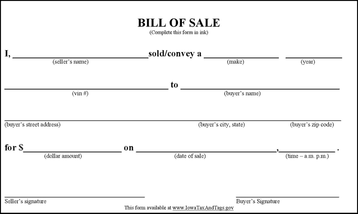 bill of sale sample 69641