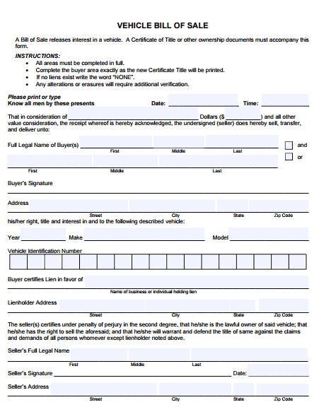 bill of sale template 4941