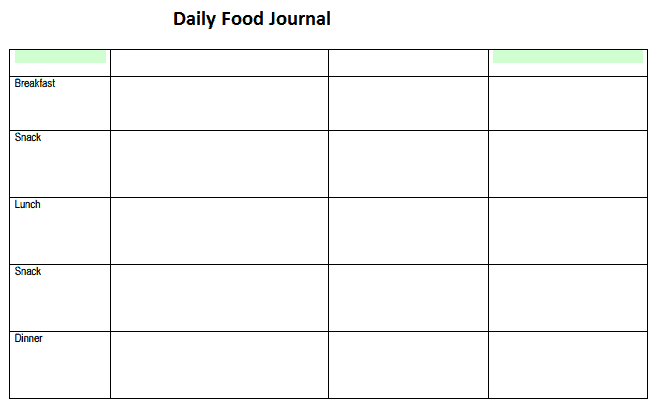food journal template 541