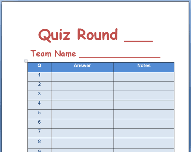 21 Free Quiz Templates Word Excel Formats