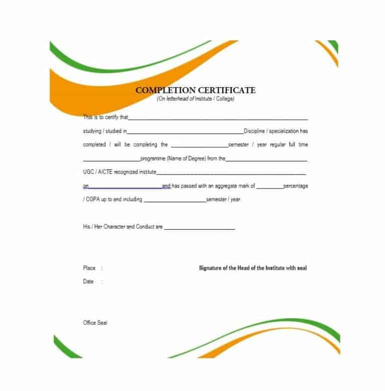 21+ Free 42+ Free Certificate of Completion Templates - Word Excel Formats
