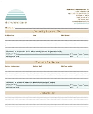 21+ Free 38+ Free Treatment Plan Templates - Word Excel Formats