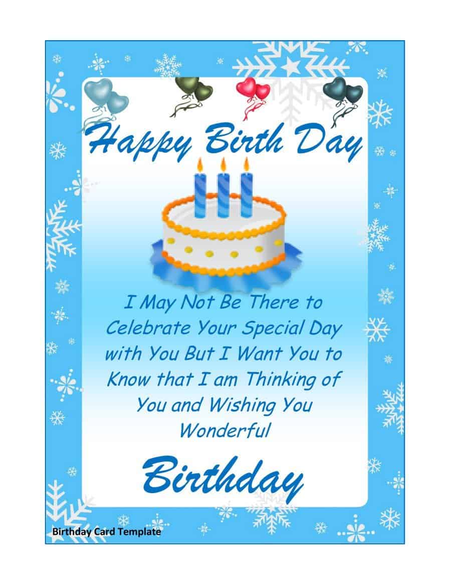 Birthday Cards Templates Free Word