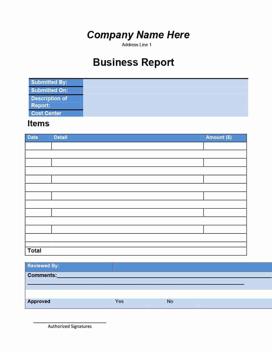 Excel Financial Report Templates