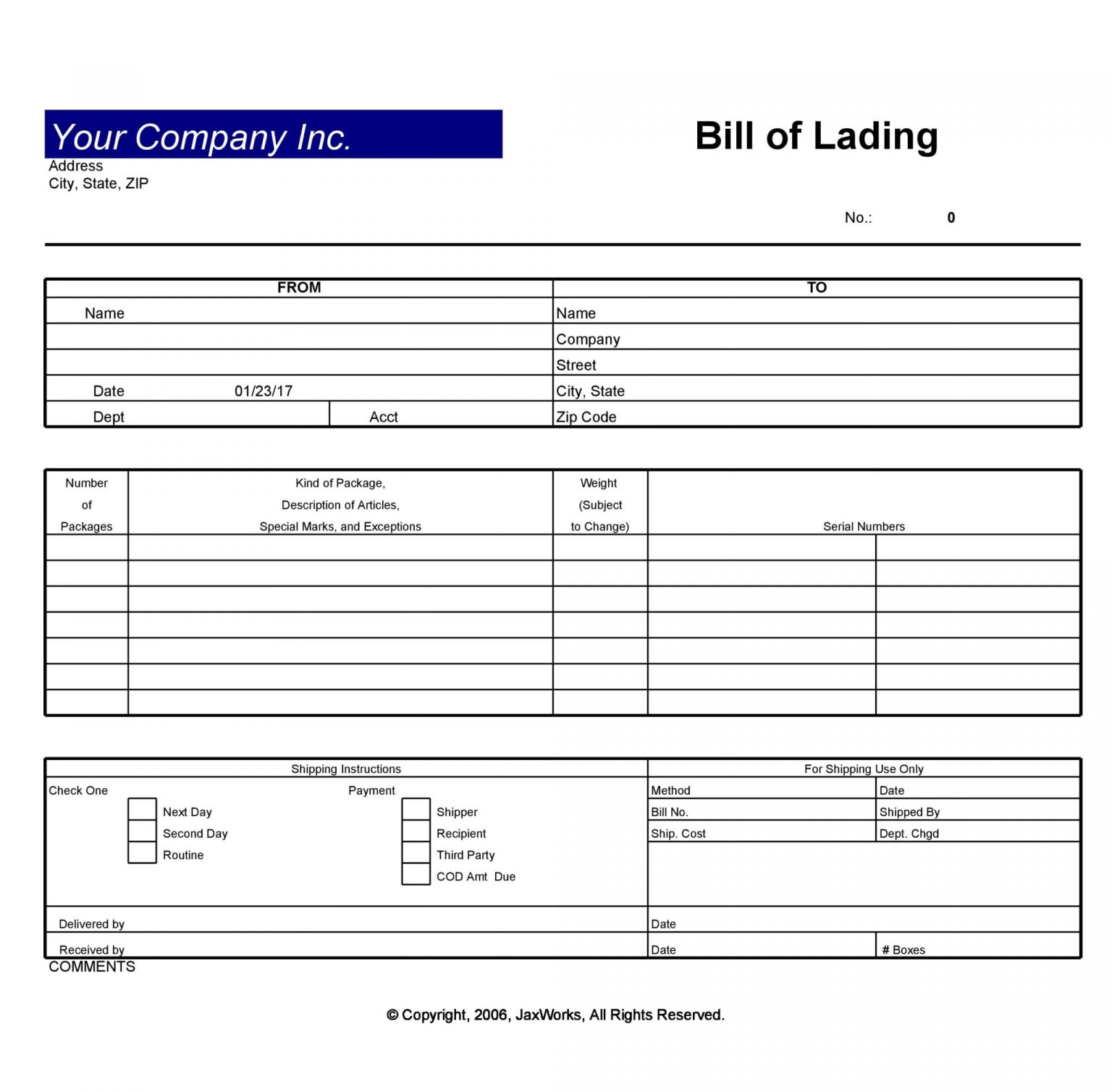 21+ Free 11+ Free Bill of Lading Templates - Word Excel Formats
