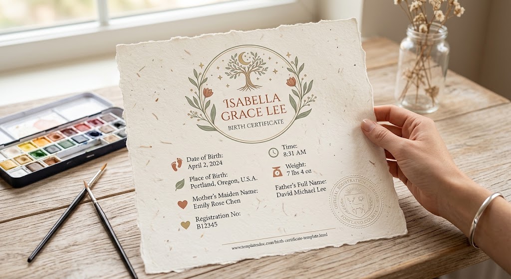 free birth certificate templates