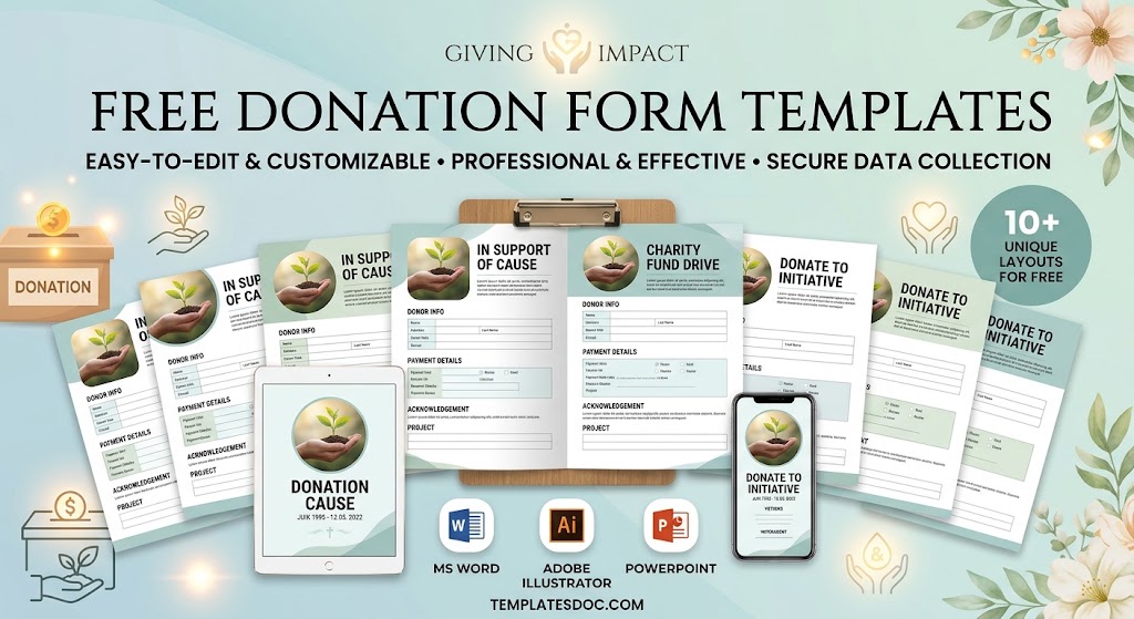 donation form templates