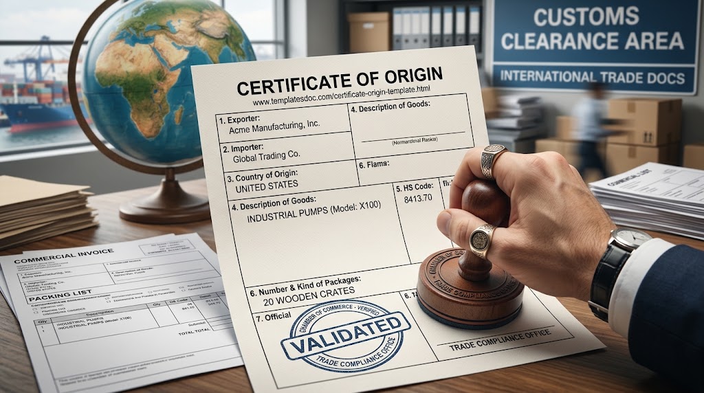 Certificate of Origin Templates