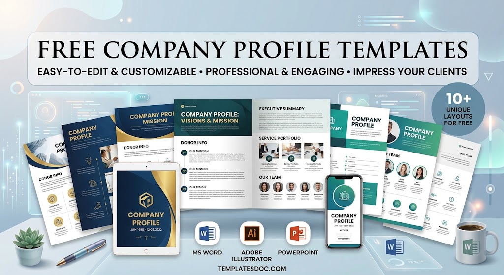 9 Free Company Profile Templates